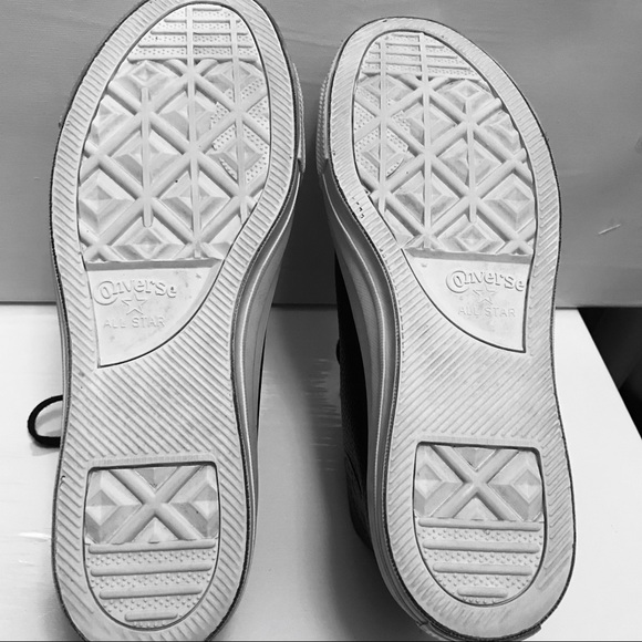 Converse Prime Hi Top Black Leather Sneakers - Picture 4 of 15